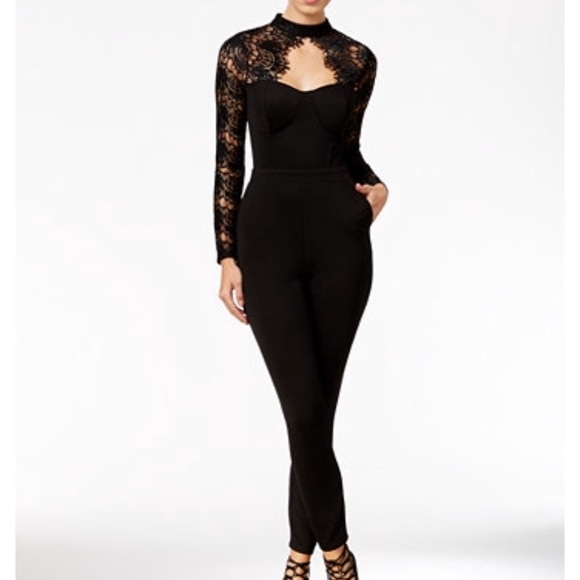 long sleeve jumpsuit lace